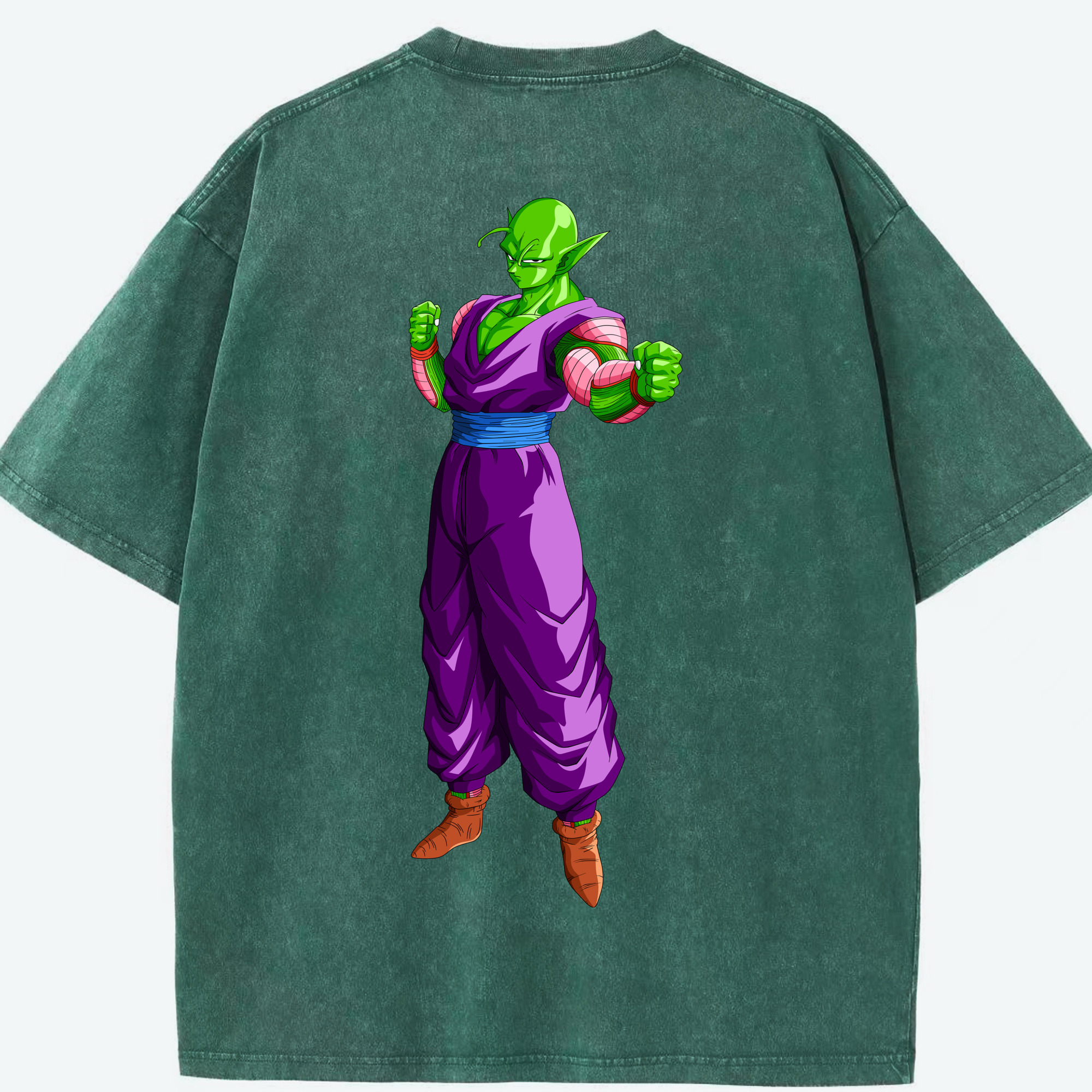 （画像用） ドラゴンボール ピッコロ DRAGON BALL Piccolo 綿100% ヴィンテージ風 半袖Tシャツ（背面プリント）